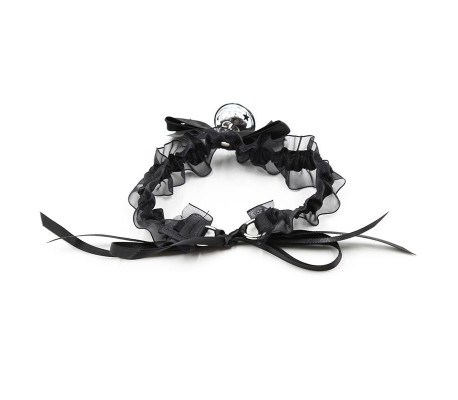 Collar con Lazo, Cascabel y Encaje