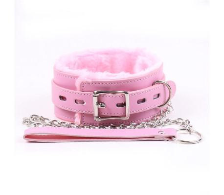 Collar con Correa Rosa Pastel