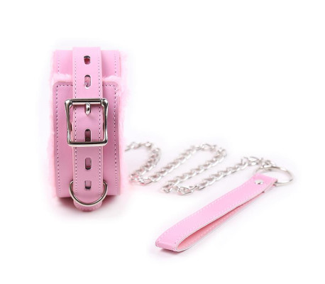 Collar con Correa Rosa Pastel