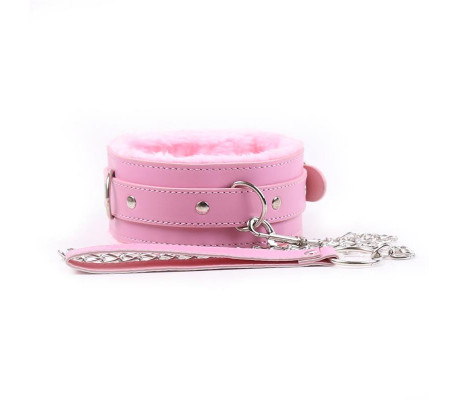 Collar con Correa Rosa Pastel