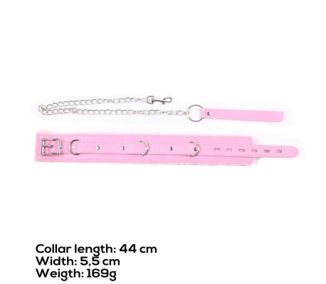 Collar con Correa Rosa Pastel