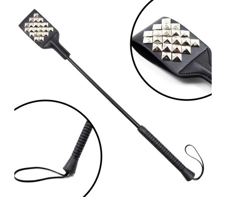 Fusta Cuadrada con Tachuelas Plateadas 53 cm