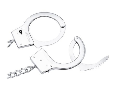 Esposas de Metal con Cadena y Plug Anal