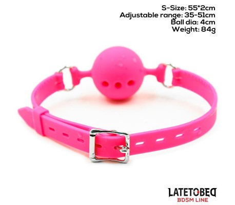 Mordaza Bola Silicona Transpirable S - 4 cm