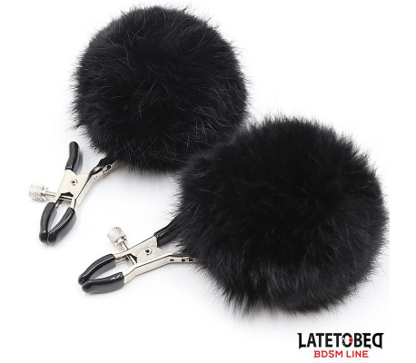 Pinzas para Pezones con Pelo Negro