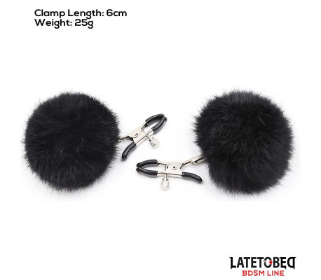 Pinzas para Pezones con Pelo Negro