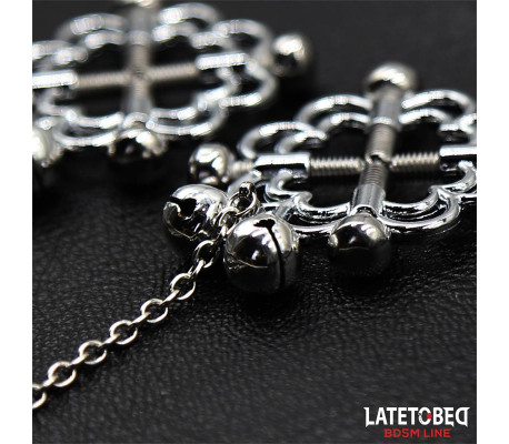 Pinzas de Metal para Pezones Cadena y Cascabeles