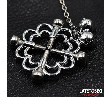 Pinzas de Metal para Pezones Cadena y Cascabeles