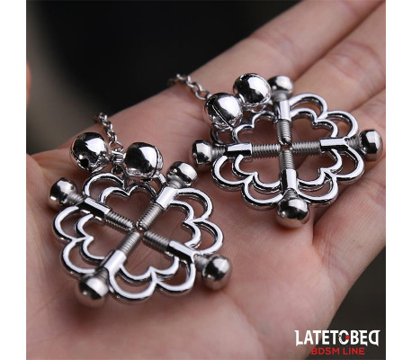 Pinzas de Metal para Pezones Cadena y Cascabeles
