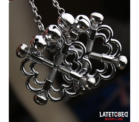 Pinzas de Metal para Pezones Cadena y Cascabeles