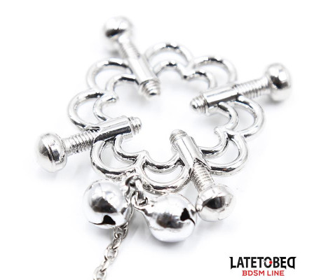 Pinzas de Metal para Pezones Cadena y Cascabeles