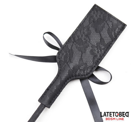 Multi Feathers Tickler and Lace Ribbon Paddle Comb