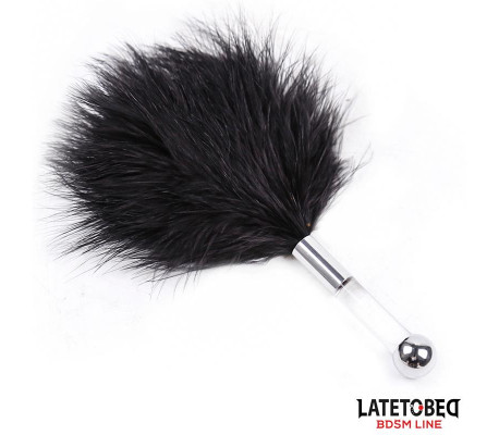 Estimulador de Plumas con Mango de Metal