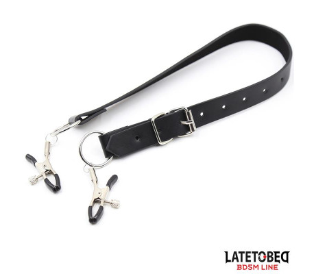 Correas de Bondage para Piernas con Pinzas para Clítoris