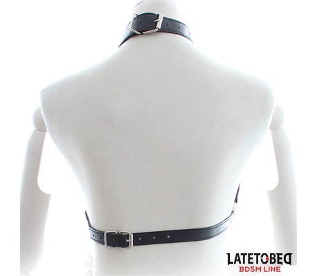 Arnés Bondage con Copas Abiertas y Cadenas