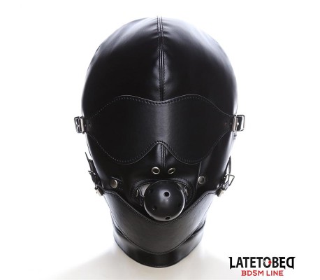 Mascara de Sumisión con Mordaza, Antifaz y Tapa para la Boca Ajustable