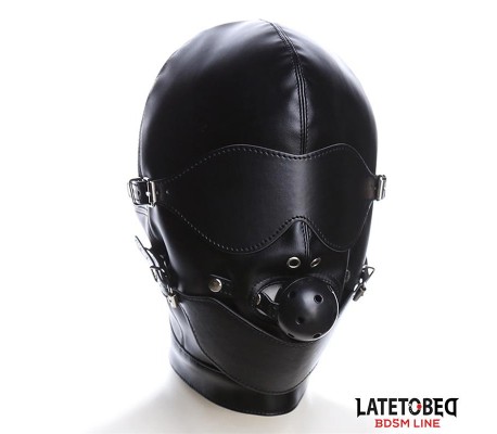 Mascara de Sumisión con Mordaza, Antifaz y Tapa para la Boca Ajustable
