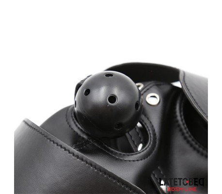 Mascara de Sumisión con Mordaza, Antifaz y Tapa para la Boca Ajustable