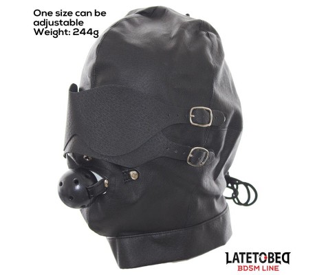 Mascara de Sumisión con Mordaza, Antifaz y Tapa para la Boca Ajustable