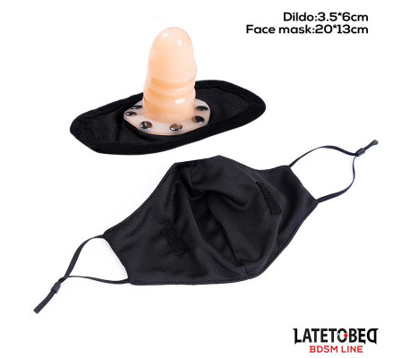 Mascarilla con Accesorio de Dildo 6 cm Desmontable