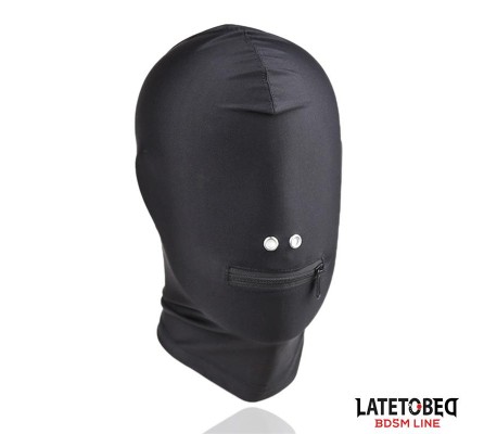 Máscara de Sumisión con Cremallera en la Boca