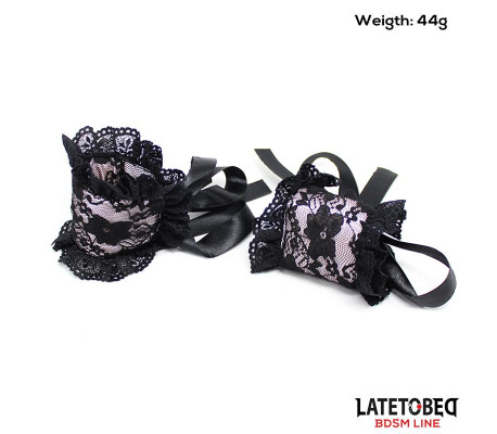 Set de 2 Piezas Antifaz y Esposas de Encaje