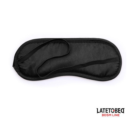 Set de 3 Piezas Antifaz, Esposas y Plumas Negro