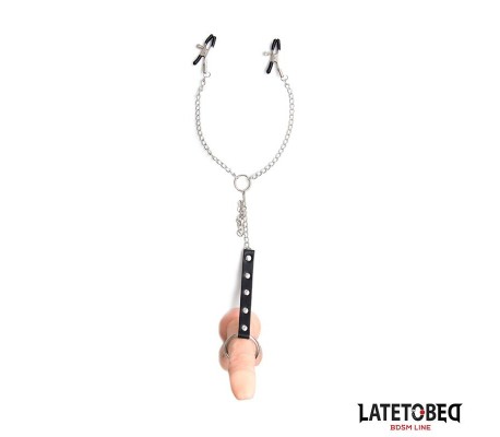 Pinzas Pezones con Anillo para Pene Talla Única
