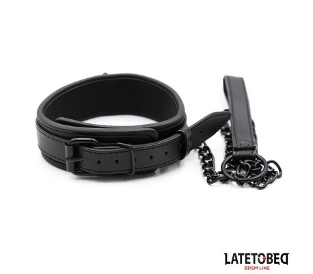 Collar y Correa Neopreno Negro