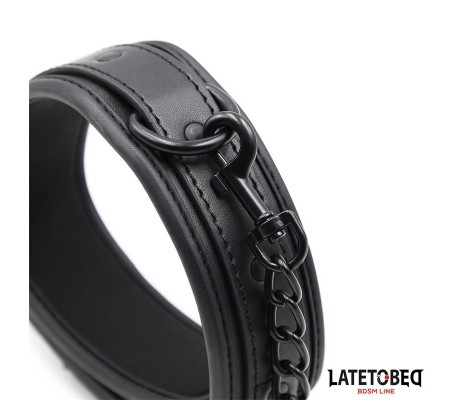 Collar y Correa Neopreno Negro