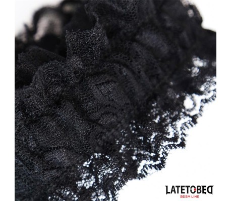 Esposas para Pies de Encaje Elástico Negro