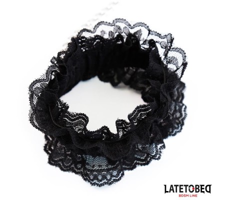 Esposas para Pies de Encaje Elástico Negro