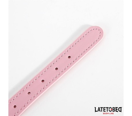 Collar con Cascabel Ajustable Rosa