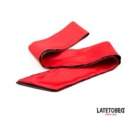 Antifaz de Satén Rojo y Negro