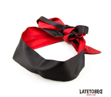 Antifaz de Satén Rojo y Negro