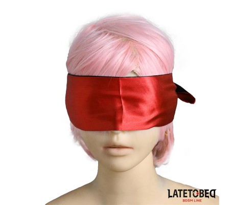 Antifaz de Satén Rojo y Negro