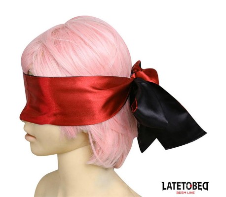 Antifaz de Satén Rojo y Negro