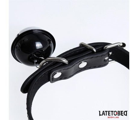 Collar con Cascabel Ajustable Negro