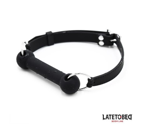 Mordaza Hueso Silicona Negro Ajustable
