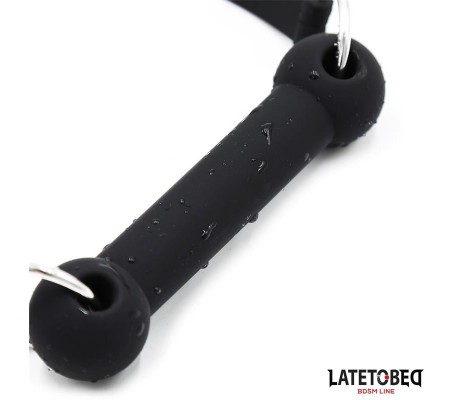 Mordaza Hueso Silicona Negro Ajustable