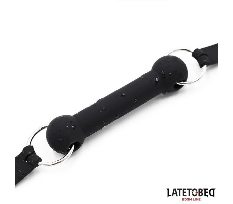 Mordaza Hueso Silicona Negro Ajustable
