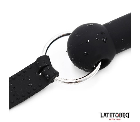 Mordaza Hueso Silicona Negro Ajustable