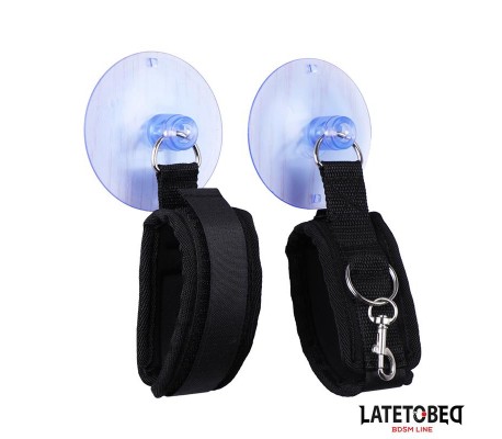 Esposas Muñecas Velcro con Ventosa Ajustable