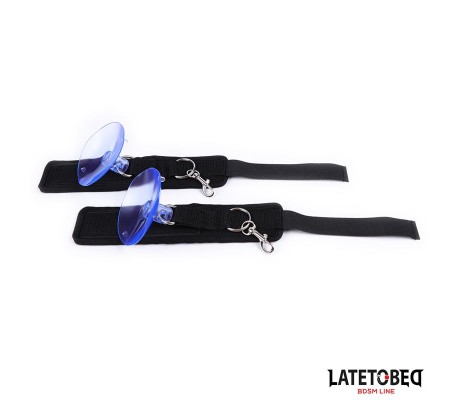 Esposas Muñecas Velcro con Ventosa Ajustable
