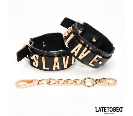 Esposas para Tobillos SLAVE con Cadena Dorada