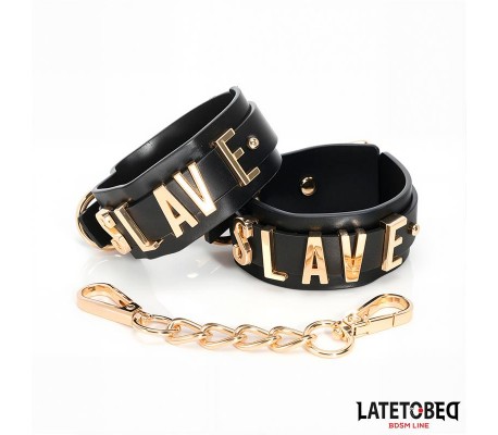 Esposas para Tobillos SLAVE con Cadena Dorada