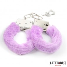 Esposas de Metal Furry de Pelo Púrpura