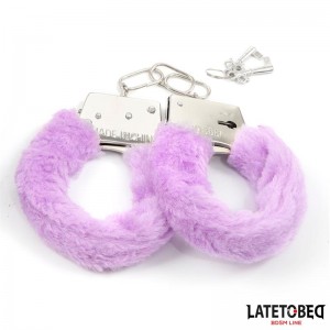 Esposas de Metal Furry de Pelo Púrpura