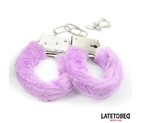 Esposas de Metal Furry de Pelo Púrpura