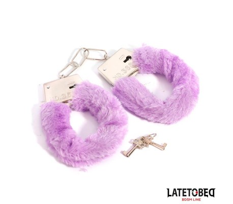Esposas de Metal Furry de Pelo Púrpura